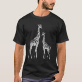 Retro Giraffe Funny Safari Animal Art T-shirt (Voorkant)