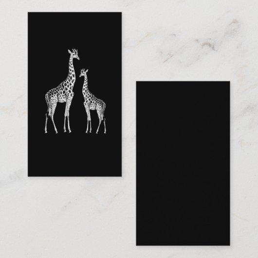 Retro Giraffe Funny Safari Animal Art Visitekaartje (Voorkant / Achterkant)