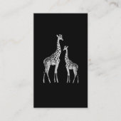 Retro Giraffe Funny Safari Animal Art Visitekaartje (Voorkant)