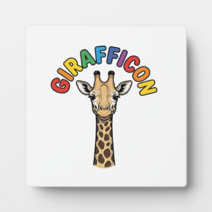 Retro Giraffe Icoon Cute Dieren Shirt Ontwerp_1 Fotoplaat