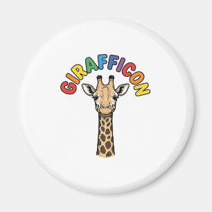 Retro Giraffe Icoon Cute Dieren Shirt Ontwerp_1 Magneet