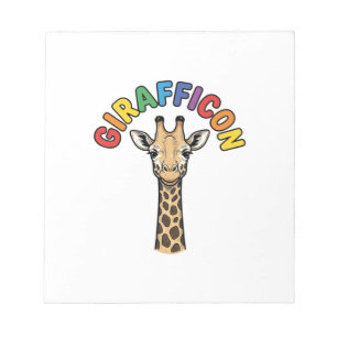 Retro Giraffe Icoon Cute Dieren Shirt Ontwerp_1 Notitieblok