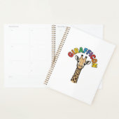 Retro Giraffe Icoon Cute Dieren Shirt Ontwerp_1 Planner (Display)