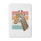 Retro Giraffe Kop Retro Zonsondergang Vector Desig Badmat (Voorkant Verticaal)