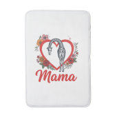 Retro Giraffe Mama Bloemhart Shirt Ontwerp_1 Badmat (Voorkant Verticaal)