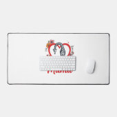 Retro Giraffe Mama Bloemhart Shirt Ontwerp_1 Bureaumat (Keyboard & Muis)