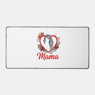 Retro Giraffe Mama Bloemhart Shirt Ontwerp_1 Bureaumat