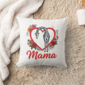 Retro Giraffe Mama Bloemhart Shirt Ontwerp_1 Kussen (Deken)