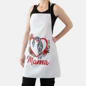 Retro Giraffe Mama Bloemhart Shirt Ontwerp_1 Schort (Insitu)