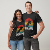 Retro Giraffe Sunset 70s 80s 90s Giraffe P T-shirt (Unisex)