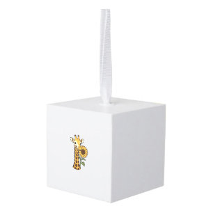 Retro Giraffe Zonnebloem Vector Design_1 Decoratie