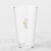 Retro Giraffe Zonnebloem Vector Design_1 Glas (Achterkant)