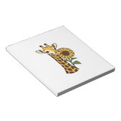 Retro Giraffe Zonnebloem Vector Design_1 Notitieblok (Schuin)