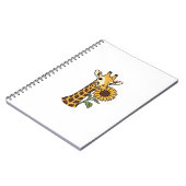 Retro Giraffe Zonnebloem Vector Design_1 Notitieboek (Linkerzijde)