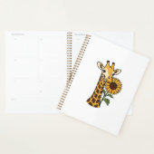 Retro Giraffe Zonnebloem Vector Design_1 Planner (Display)