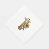 Retro Giraffe Zonnebloem Vector Design_1 Servet (Hoek)