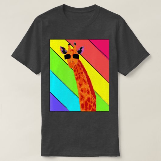 Retro  Giraffe zonnebril Funny Giraffe Lov T-shirt (Design voorkant)