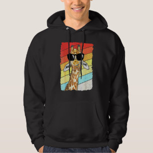 Retro Giraffe Zonnebrillen Dierglazen Hoodie