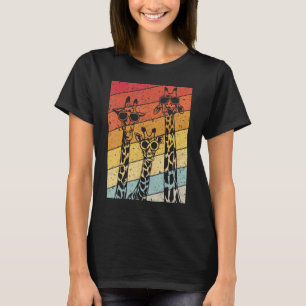 Retro  Giraffe Zonnebrillen Dierglazen T-shirt