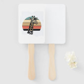 Retro Giraffe Zonsondergang Safari Vector T-shirt Handwaaier (Voorkant en achterkant)
