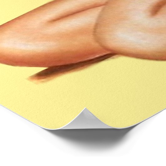 Retro Girl Beach Pin-up  stijl Poster (Hoek)