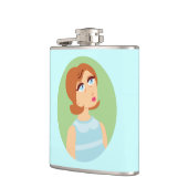 Retro Girl Blue Heupfles (Links)
