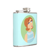 Retro Girl Blue Heupfles (Rechts)