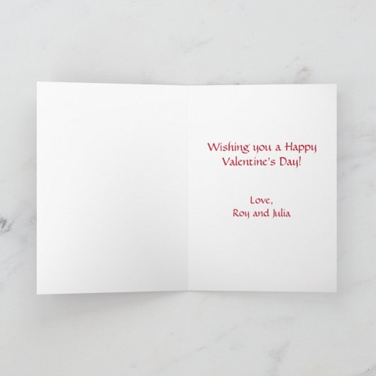 Retro  Girl Custom Valentijnsdag Feestdagen Kaart (Binnen)