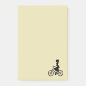 Retro Girl Cyclist Silhouette Post-it® Notes (Voorkant)