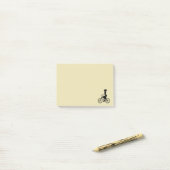 Retro Girl Cyclist Silhouette Post-it® Notes (Op bureau)