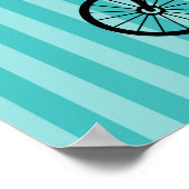 Retro Girl-fietser - Het leven is alsof je een fie Poster (Hoek)