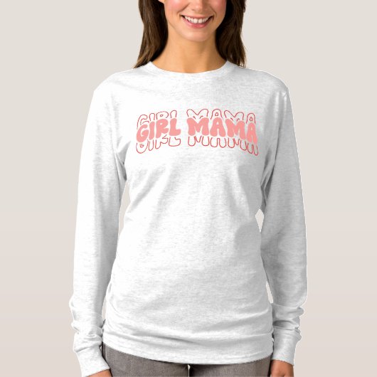 Retro Girl Mama T-shirt (Voorkant)