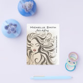 Retro girl met golvend haar Hairstyling branding Flyer (Enkel)