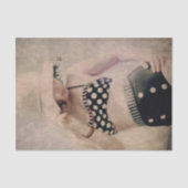 Retro Girl Polka Dot Bikini-themapapier Tissuepapier (Voorkant)