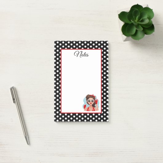 Retro Girl Post-it® Notes (Kantoor)