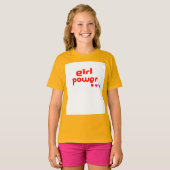 Retro Girl Power T-shirt (Voorkant volledig)