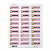 RETRO GIRL RETURN ADRES ETIKETTERS ETIKET (Full Sheet)