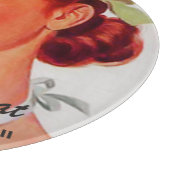 Retro Girl Soda Advert Funny Slogan Snijplank (Hoek)