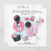 Retro Girls Bachelorette Beach Weekend Kaart (Voorkant / Achterkant)