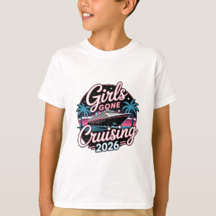 Retro Girls Gone Cruising 2026 Cruise Vakantie Rei T-shirt