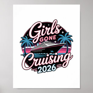 Retro Girls Gone Cruising 2026 Cruise Vakantie Tri Poster