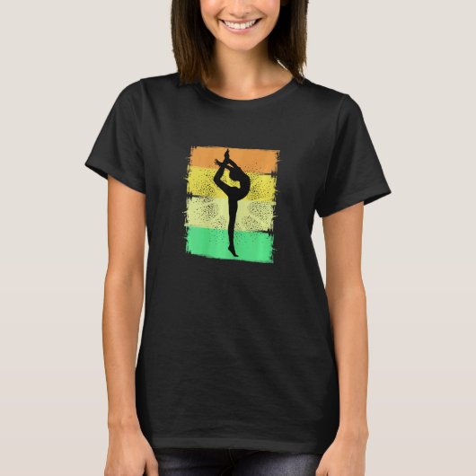Retro Girls Gymnastics Coach Distress Co T-shirt (Voorkant)