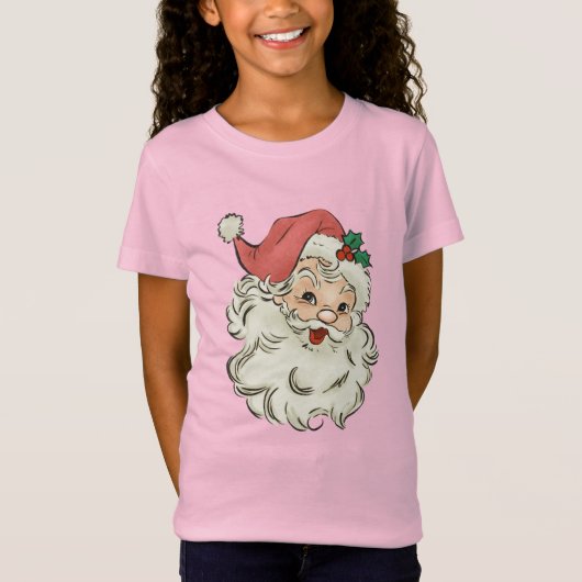 Retro Girls Kerstmis T-shirt (Voorkant)