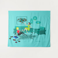 Retro Girl's nacht in de bosbouw