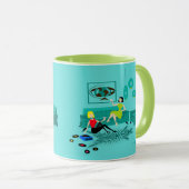 Retro Girl's nacht in de koffieMok Mok (Voorkant rechts)