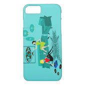 Retro Girl's nacht in iPhone Case (Achterkant)