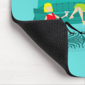 Retro Girl's nacht in Mousepad Muismat (Hoek)