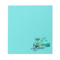 Retro Girl's nacht in notebookbank