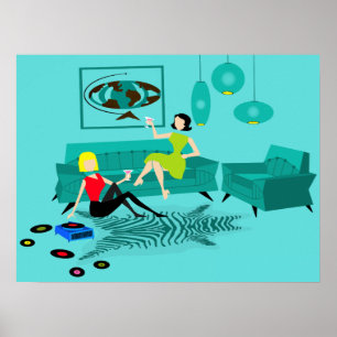 Retro GIrls ' Night in Poster