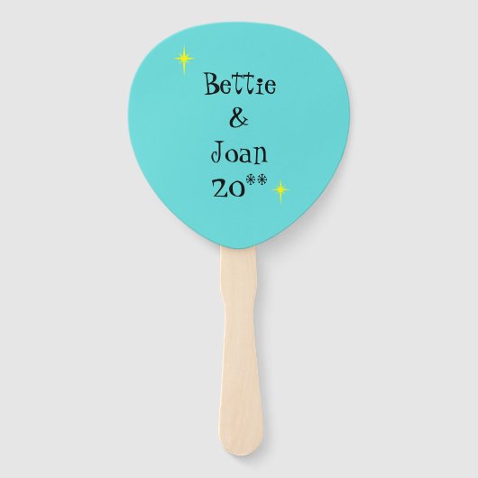 Retro Girl's Night In Set van Fans Handwaaier (Achterkant)